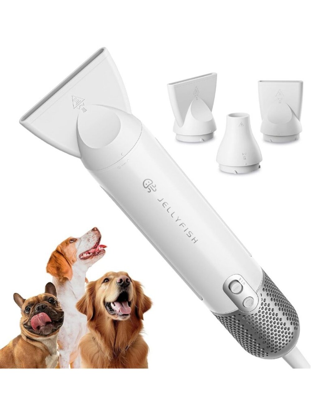 Lightweight Handheld Dog Dryer - Portable High Velocity, 2 Speeds, 4 Temp